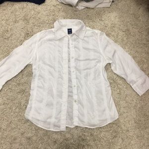 Gap white embroidered button down